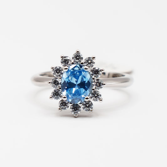 Anello Fiore Kate con pietre colorate e zirconi