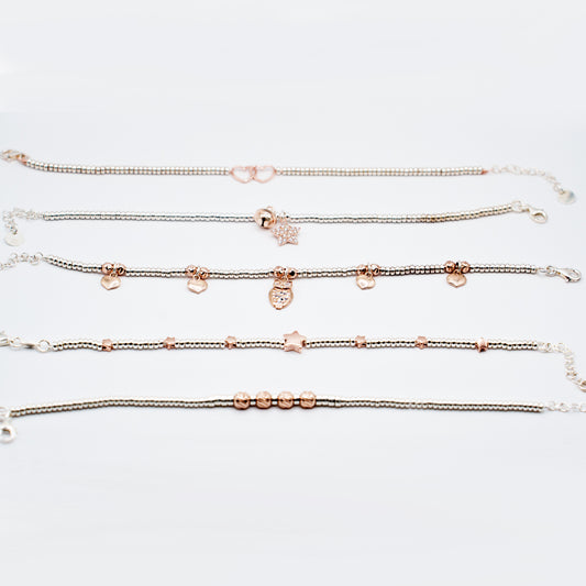 Bracciali con Charms | Argento 925 Bicolore