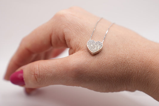 Collana Cuore pave small | Argento 925