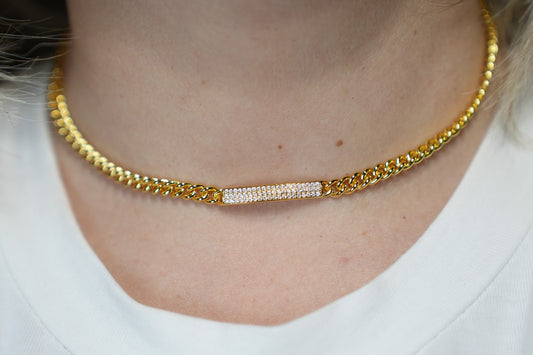 Choker Luxury Gold pavè | Argento 925