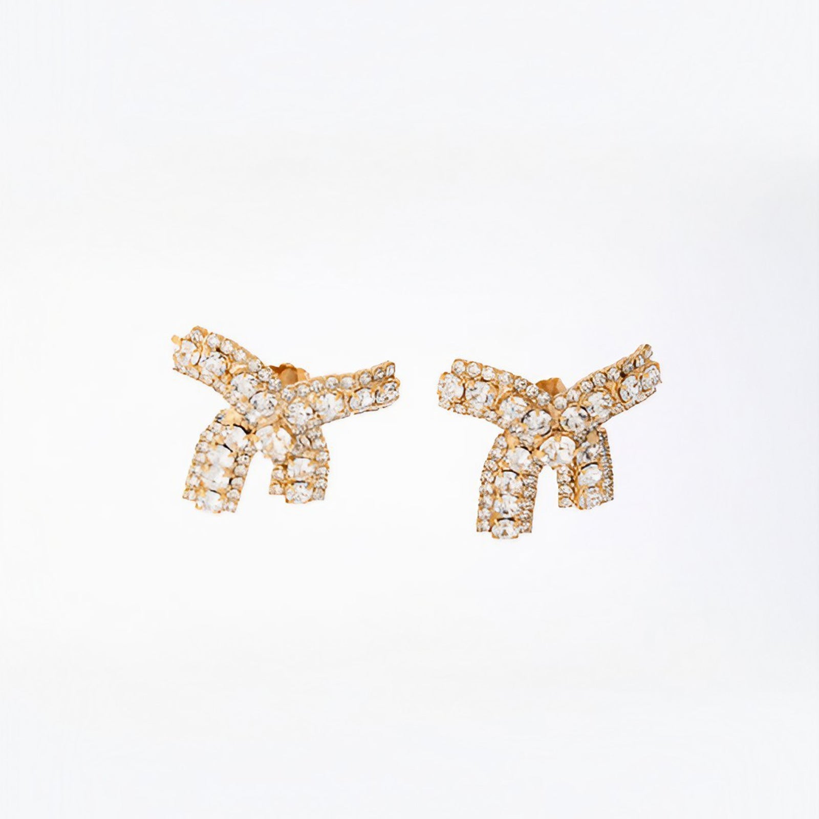 Orecchini  e anello eleganti Fiocco con Zirconi Luminosi | Gioielli Donna Esclusivi Madonia Gioielli