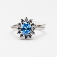 Anello Fiore Kate con pietre colorate e zirconi
