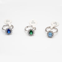 Anello Fiore Kate con pietre colorate e zirconi