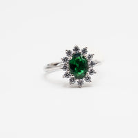 Anello Fiore Kate con pietre colorate e zirconi