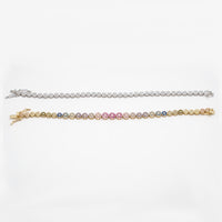 Bracciale Tennis in Argento e Oro | Madonia Gioielli
