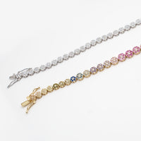 Bracciale Tennis in Argento e Oro | Madonia Gioielli