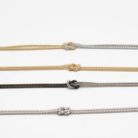 Bracciale Eternity in Argento con Nodo