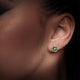 Orecchini donna in Argento 925 | Punto luce colorato| Design floreale elegante | Gioielli femminili