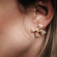 Orecchini fiocco luxury | Argento 925 dorato