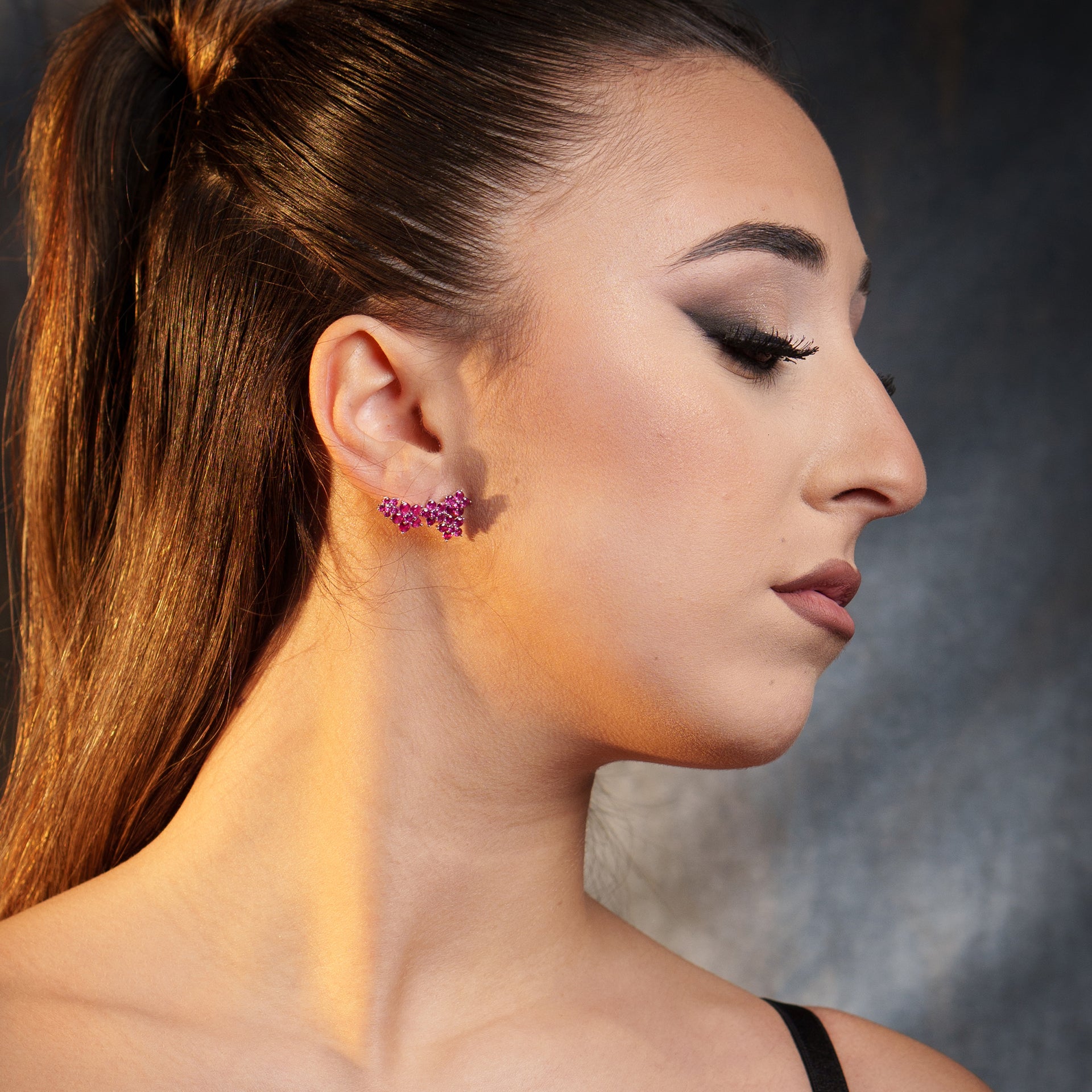 Set gioielli Magnolia| Collana e orecchini con zirconi a grappolo | Stile elegante e luminoso | Idea regalo raffinata