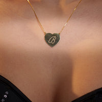 Collana cuore personalizzabile | Ciondolo con iniziale incisa