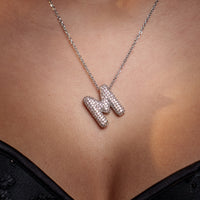 Collana iniziale Sparkle | Argento 925 personalizzato