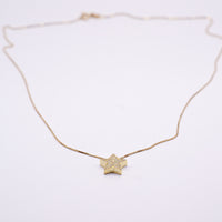 Collana Stella Luminosa con Zirconi | Argento 925 placcato oro