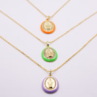 Collana Madonnina multicolor | Argento 925