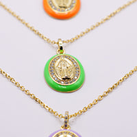 Collana Madonnina multicolor | Argento 925