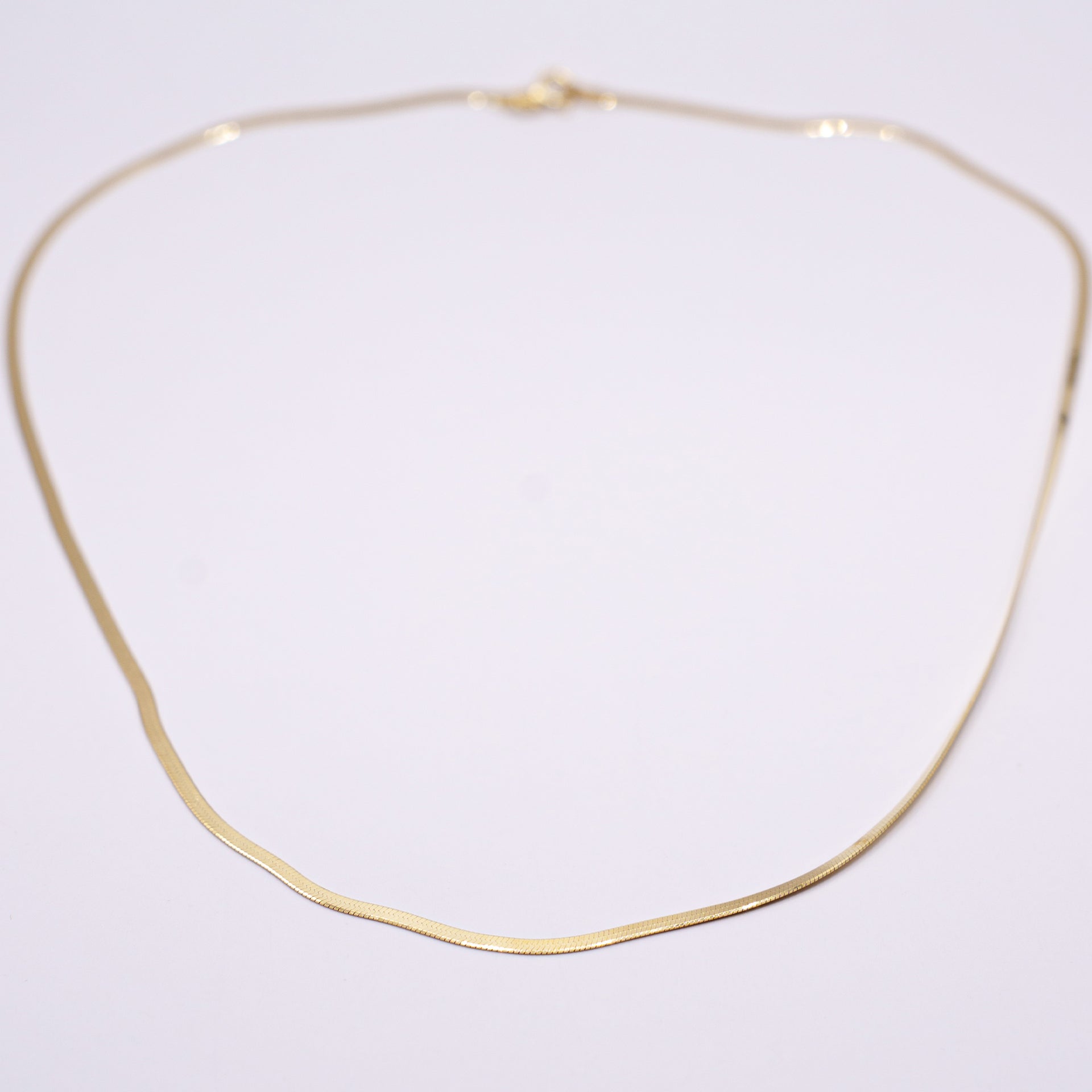 Collana Fettuccia Oro Donna | Falda Stretta o Falda Larga | Girocollo Elegante | Gioiello Minimal Chic