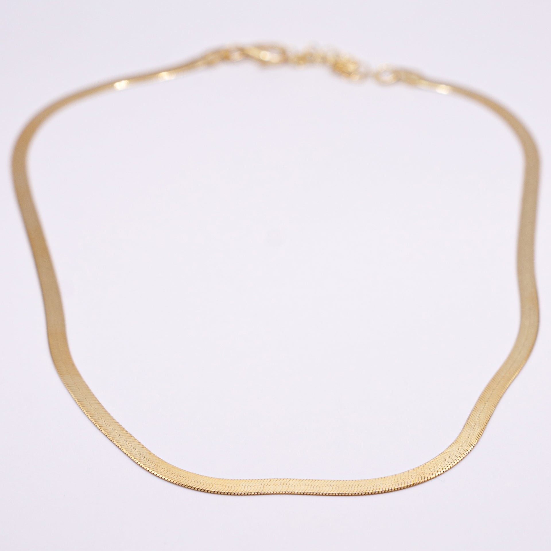 Collana Fettuccia Oro Donna | Falda Stretta o Falda Larga | Girocollo Elegante | Gioiello Minimal Chic