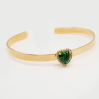 Bracciale Rigido personalizzabile dorato con Cuore