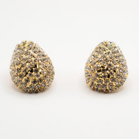 Orecchini Vintage Dorati con Pavé di Zirconi