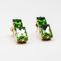 Orecchini Vintage con Doppio Cristallo | Eleganza Raffinata