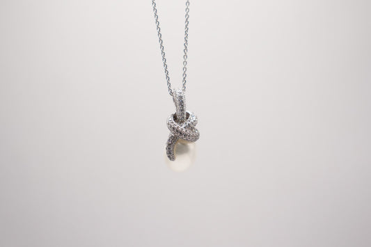 Collana perle  elegance |pave| argento 925