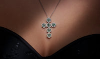 Croce Mille Luci Big - Collana a Croce Brillantata con Zirconi