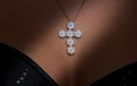 Croce Mille Luci Big - Collana a Croce Brillantata con Zirconi
