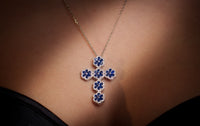 Croce Mille Luci Big - Collana a Croce Brillantata con Zirconi