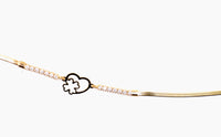 Bracciale Snake Quadrifoglio e cuore | Argento 925