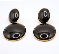 Orecchini Perla pendenti cabochon neri | Gioielli eleganti donna