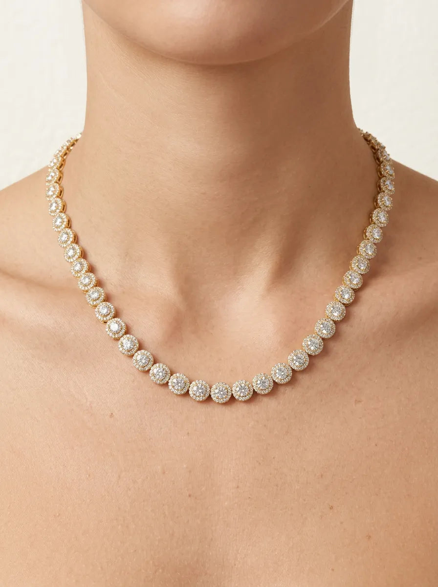 Collana Tennis Gold