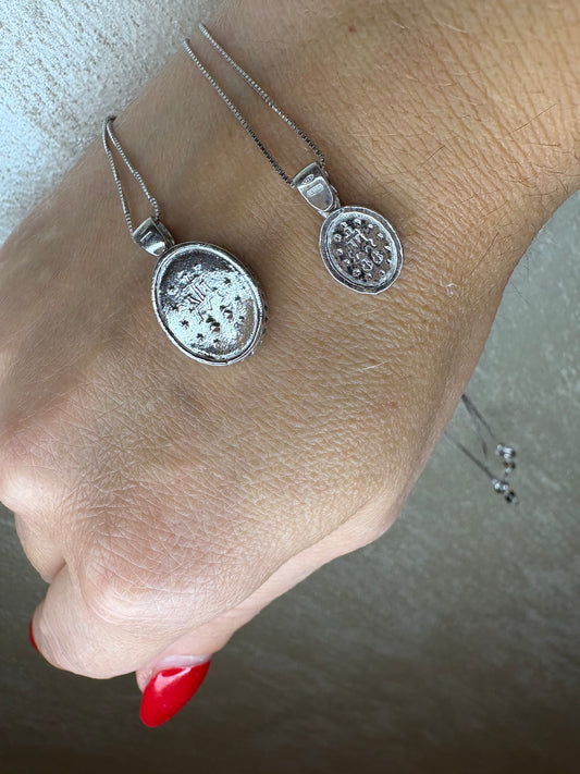 Collana Madonnina  Luxury|argento 925|zirconi