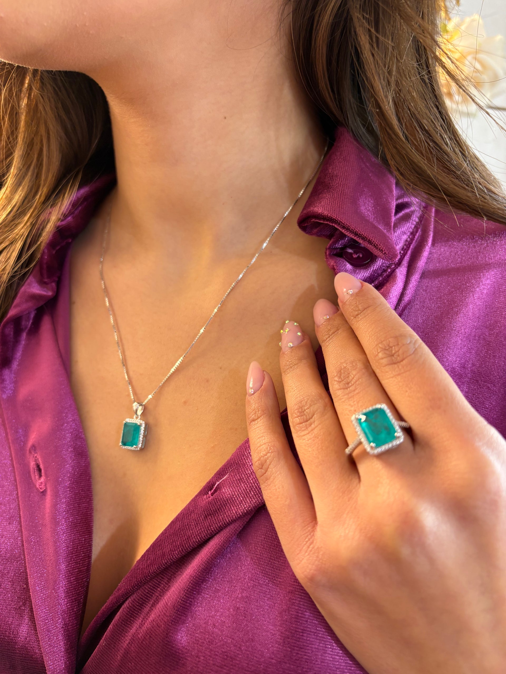 Anello Quadrato |  Luxury Smeraldo