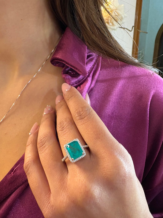 Anello Quadrato |  Luxury Smeraldo