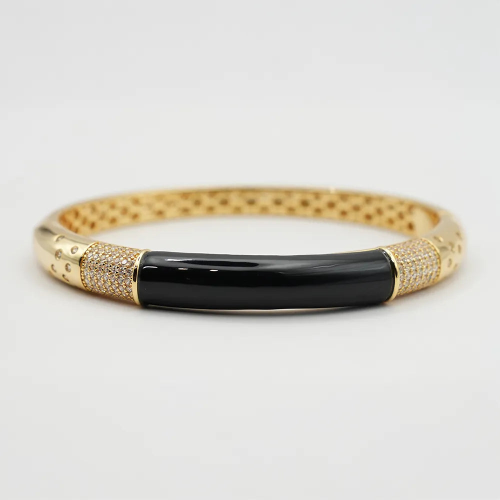 Bracciale pavè dorato