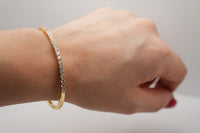 Bracciale tennis in ottone con zirconi