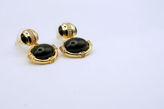 Orecchini cabochon corallo | Gold