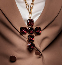 Collana Croce con Pietre colorate