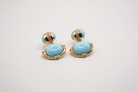 Orecchini turchesi|zirconi|ottone|Gold