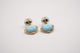 30%SCONTO - Orecchini turchesi|zirconi|ottone|Gold