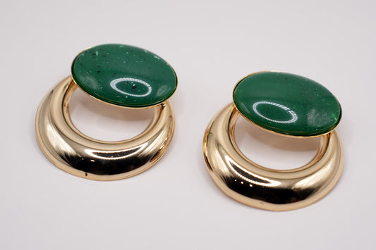 Orecchini Cabochon ovale in metallo