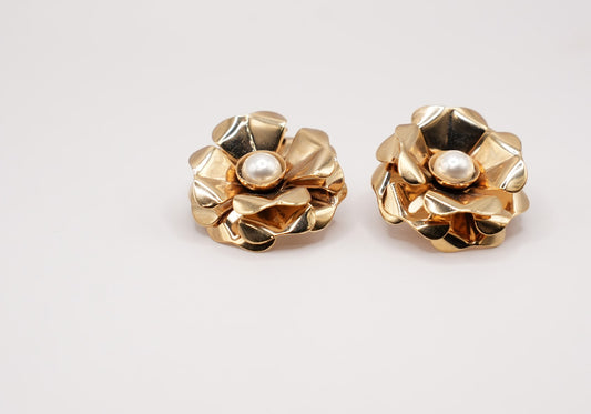 Fiore con perla|metallo anallergico
