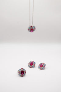 Collezione Elegance pave'|orecchini|anello|argento 925