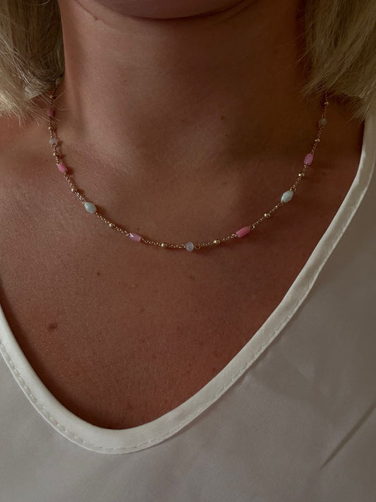 30%di sconto -Collana sfere Rosa