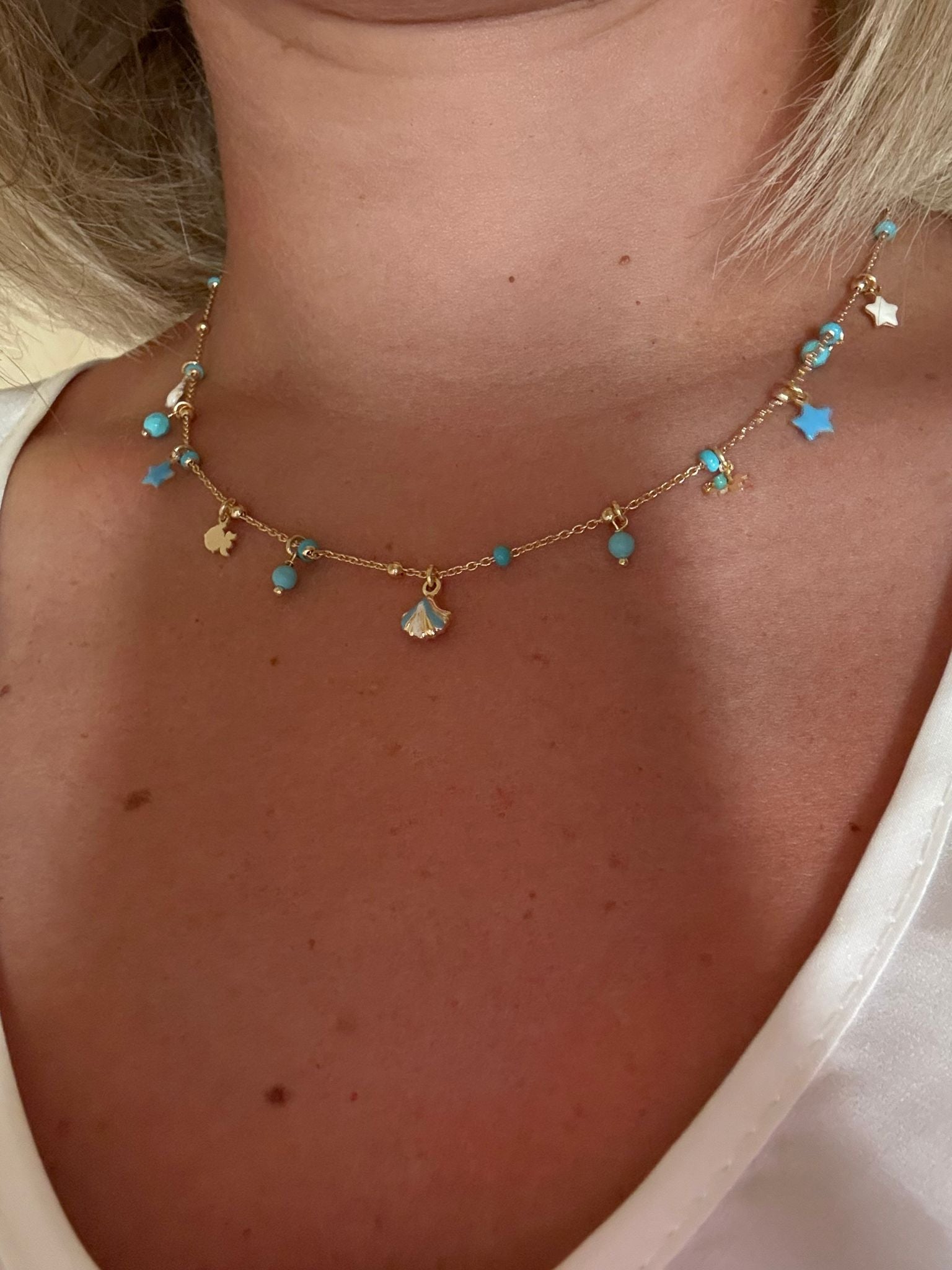 30%di sconto-Collana Marina turchese