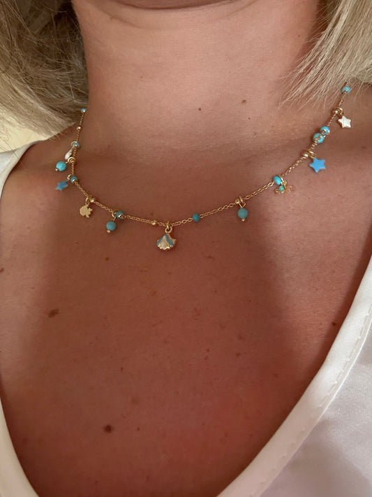 30%di sconto-Collana Marina turchese