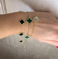 Bracciale Verde Big |Quadrifoglio|argento 925|gold