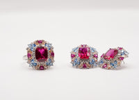 Collezione Elegance pave'|orecchini|anello|argento 925