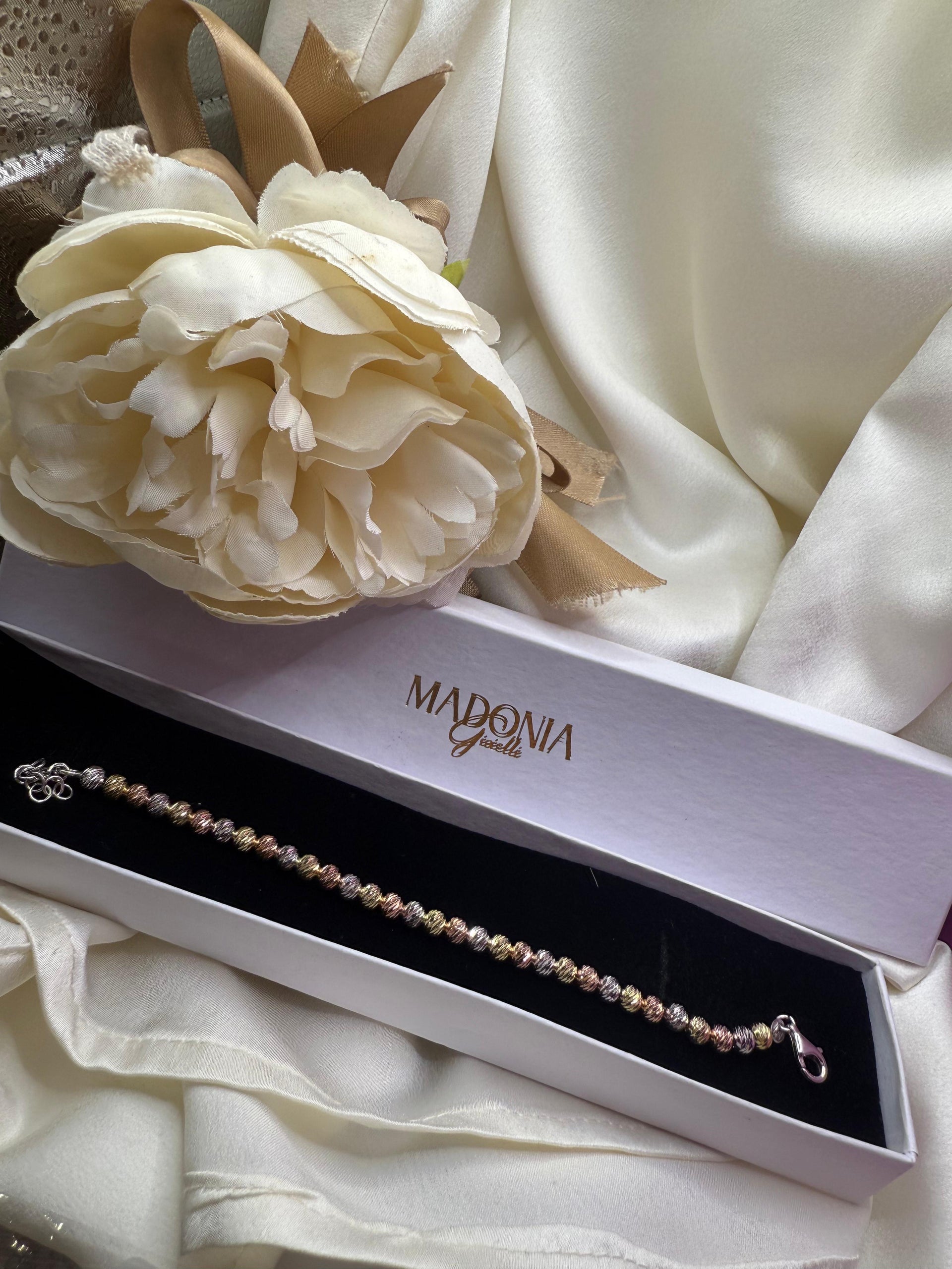 Bracciale Milleluci | Argento 925 | Oro Rosé e Silver | Elegante e Regolabile