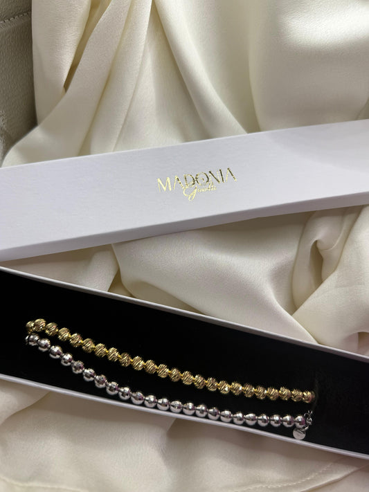 Bracciale Milleluci | Argento 925 | Oro Rosé e Silver | Elegante e Regolabile